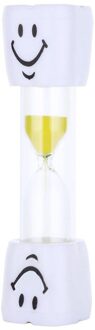 3 Minuut Smiley Zand Timer Kinderen Kids Tandenborstel Timer Zandloper Zandloper Zand Klok Ei Timer Thee Cafe Tijdwaarneming geel