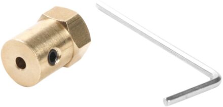 3 Mm/4 Mm/5 Mm/6 Mm/7 Mm/8 Mm Hex Connector Messing flexibele Motor Shaft Koppeling Koppeling Met Schroef Wrench 5mm