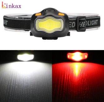 3 Modes LED Koplamp Met Verstelbare Hoofd Bandjes Power Door 3 * AAA Batterij Wit/Rood Licht Hoofd fakkel Lamp