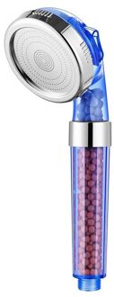 3 Modi Bad Douche Verstelbare Jetting Douchekop Hoge Druk Saving Water Badkamer Anion Filter Douche Spa Nozzle 3 modes blauw