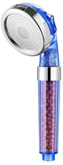 3 Modi Bad Douche Verstelbare Jetting Douchekop Hoge Druk Saving Water Badkamer Nozzle Anion Filter Handheld Douche nieuw blauw