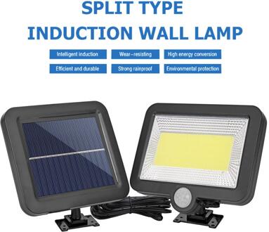 3 Modus Cob 56 Led Solar Split Lamp Motion Sensor Waterdichte Outdoor Verlichting Nachtlampje Yard Path Tuin solar Licht 100LED