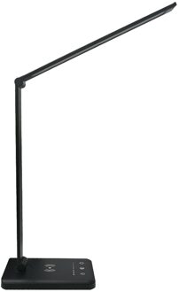 3 niveau Helderheid Verstelbare USB LED Bureaulamp Multifunctionele Qi LED Tafellamp 5 W Touch Switch USB/Draadloze lader Tafellamp