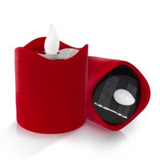 3 Of 6 Stuks Rode Waterpoof Outdoor Zonne-energie Led Decoratieve Kaarsen, battery Operated Vlamloze Geel Licht Voor Wedding Party 3 stk geel licht