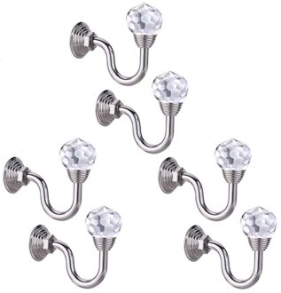 3 Paar Retro Kristalglas Gordijn Holdback Muur Tie Terug Haak Hanger Holder Lade Handvat Gordijn Accessoires Hanger