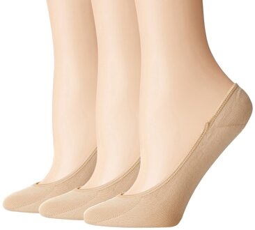 3 Paar Sokken Slippers Zwart Beige Vrouwen Ultra Lage Microfiber Liner Gel Tab Sokken, comfortabele Ademende Sport Sokken