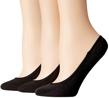 3 Paar Sokken Slippers Zwart Beige Vrouwen Ultra Lage Microfiber Liner Gel Tab Sokken, comfortabele Ademende Sport Sokken