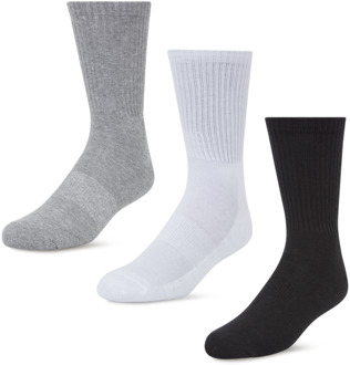 3 Pack Active Dry Crew Sokken Unisex - Grijs - Maat 27-34 Grey