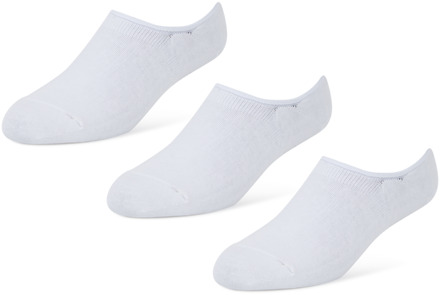 3 Pack Active Dry Invisible Sokken Unisex - Wit - Maat 43 - 46 White