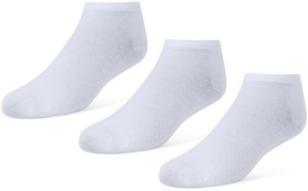 3 Pack Active Dry Low-cut Sokken Unisex - Wit - Maat 27-34 White