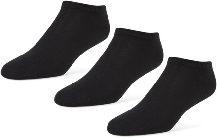 3 Pack Active Dry Low-cut Sokken Unisex - Zwart - Maat 35-41 Black