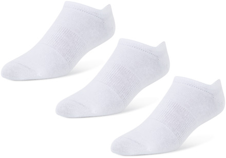 3 Pack Active Dry No-show Sokken Unisex - Wit - Maat 35-41 White