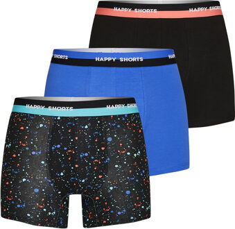 3-pack boxershorts heren colour splashes zwart Print / Multi - L