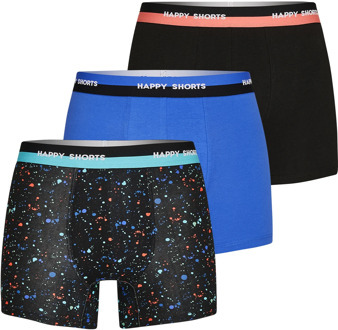 3-pack boxershorts heren colour splashes zwart Print / Multi - XXL