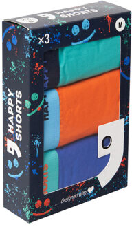 3-pack boxershorts heren d911 effen kleuren neon Veelkleurig - M