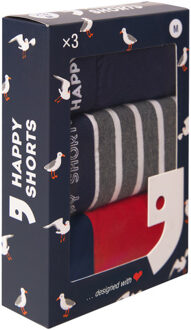 3-pack boxershorts heren maritim gestreept - maat M Veelkleurig
