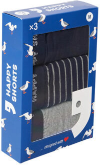 3-pack boxershorts heren maritim gestreept Veelkleurig - XL