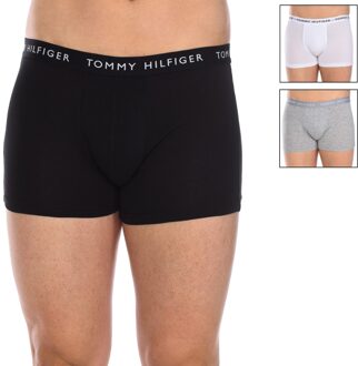 3-pack boxershorts heren trunk - zwart/wit/grijs