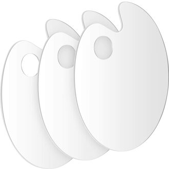 3 Pack Clear Verf Palet Acrylverf Tray Art Palet Voor Diy Art Craft Schilderen (9.8X5.9 Inch)