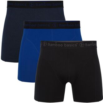 3-Pack Heren Boxershorts - Zwart - Navy - Blauw