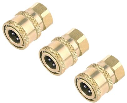 3 Pack Hogedrukreiniger Koppeling, Quick Connect Fittings 1/4 Inch Snelkoppeling Vrouwelijke Npt Socket