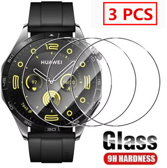 3-pack voor Huawei Watch GT 5 4 3 2 46 mm GT2 Pro Honor Magic 2 (46 mm) gehard glas schermbeschermer 9H smartwatch beschermend XS