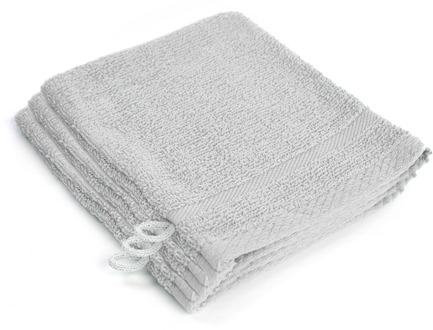 3-PACK Washandjes - Dekbed-Discounter.nl Licht Grijs