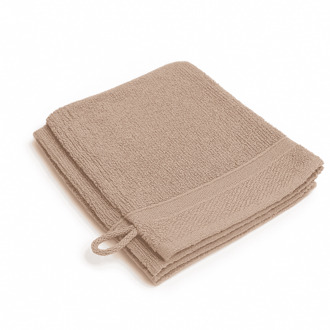 3-PACK Washandjes - Dekbed-Discounter.nl Taupe