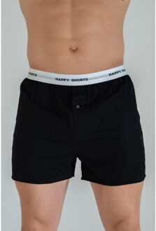 3-pack wijde boxershorts heren effen - maat M Zwart