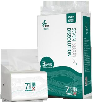 3 Packs Papier Facial Handdoeken Houtpulp Pompen Papieren Tissue 3 Lagen Verdikte Badkamer Wegwerp Toiletpapier