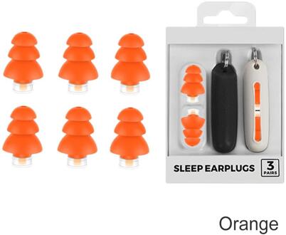 3 Pairs Soft Foam Oordoppen Geluidsisolatie Bescherming Anti-geluid Oordopjes Lezen Slapen Reizen Zachte Ruisonderdrukking Gereedschap Oranje