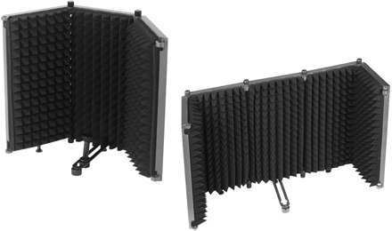 3 Panel / 5 Panel Foldable Microphone Isolation for Recording Absorber Foam Panel Microphone Accessory