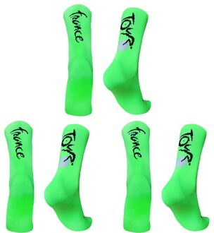 3 Paren/set Brief Fietsen Sokken Mannen Vrouwen Professionele Sport Sokken Outdoor Fiets Sokken Ademend Calcetines Ciclismo 3groen