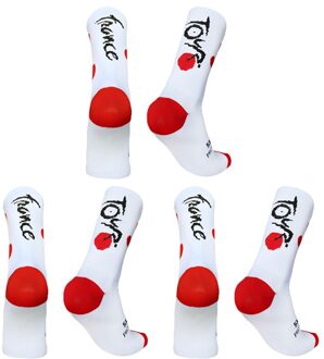 3 Paren/set Brief Fietsen Sokken Mannen Vrouwen Professionele Sport Sokken Outdoor Fiets Sokken Ademend Calcetines Ciclismo 3wit