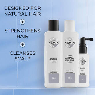 3-Part System Kit 1 for Natural Hair with Light Thinning