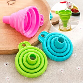 3 Pc Siliconen Vouwen Trechters Keuken Gereedschap Keuken Accessoire Opvouwbare Trechter Mini Silicone Inklapbare Draagbare Trechter