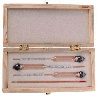 3 Pcs 0-100% Hydrometer Alcoholmeter Tester Set Alcohol Concentratie Meter + Thermometer Concentratie Meter Gereedschappen T14