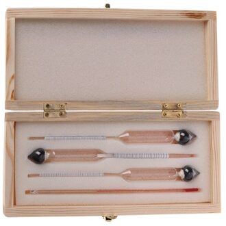 3 Pcs 0-100% Hydrometer Alcoholmeter Tester Set Alcohol Concentratie Meter + Thermometer N1HF
