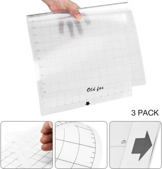 3 Pcs 12 Inch Vervanging Snijden Mat Pp Transparante Lijm Mat Met Meten Voor Silhouette Cameo Plotter Machine 12 x 12 Grids