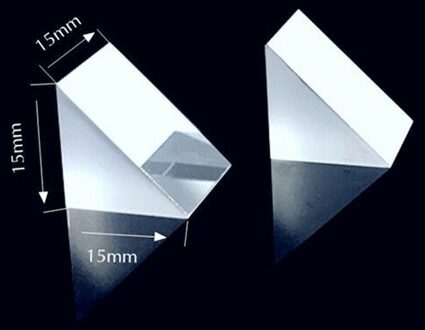 3 Pcs 15*15 Mm K9 Optische Glas Rechte Hoek Spiegel Reflecterende Driehoekig Prisma
