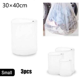 3 Pcs 50*70 Dikke Nylon Trekkoord Trekkoord Tas Polyester Mesh Opbergtas Speciale Waszak Voor Wasmachine 1