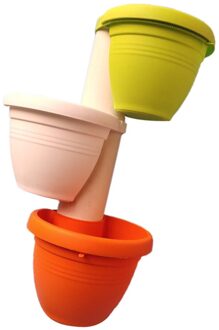 3 Pcs Afvoerpijp Bloempotten Tubs Goot Downspout Bloempot Voor Planten En Bloemen (Maat) geassorteerd kleur 1