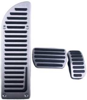 3 Pcs Aluminium Non Slip Voetsteun Brandstof Gas Rempedaal Cover Voor Volvo XC60 S60 V70 XC70 S80 rust uit pedal AT