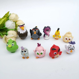 3 Pcs Angry Bird anime figure Red The Blues Chuck Bomb Matilda Birds figurines mini model Action Toy Figures
