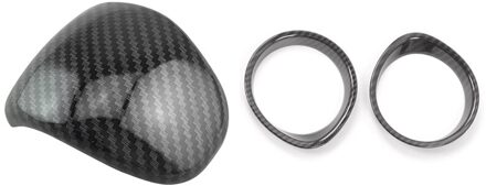 3 Pcs Auto Accessoires: 2 Pcs Airconditioning Ac Outlet Vent Frame Cover & 1 Pcs Versnellingspook Pookknop Deksel Cover Trim