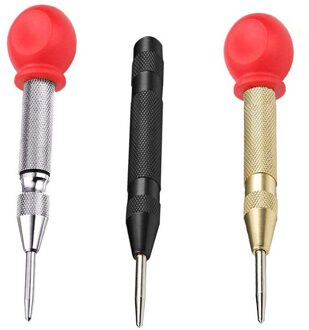 3 Pcs Automatische Center Punch Tool, Verende Centrum Gat Punch Marker Scriber Met Palm Kussen Cap