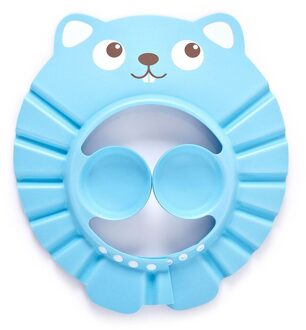 3 Pcs Baby Douche Shampoo Cap Hoed Verstelbare Wash Hair Shield Veilig Voor Kinderen Lbv muis blauw