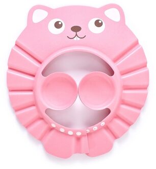 3 Pcs Baby Douche Shampoo Cap Hoed Verstelbare Wash Hair Shield Veilig Voor Kinderen Lbv muis roze