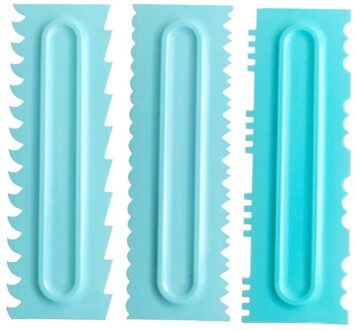 3 Pcs Cake Decorating Kam Icing Soepeler Cake Schraper Gebak 3 Texturen Bakken Tools Voor Cake tool