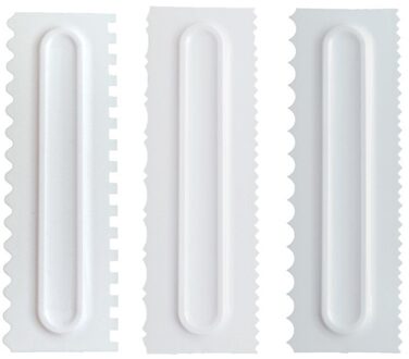 3 Pcs Cake Decorating Kam Icing Soepeler Cake Schraper Gebak 3 Texturen Bakken Tools Voor Cake tool